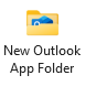 New Outlook App Folder button