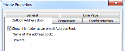 Contacts folders in Address Book
