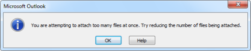 You are attempting to attach too many files at once