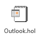 Outlook.hol File button