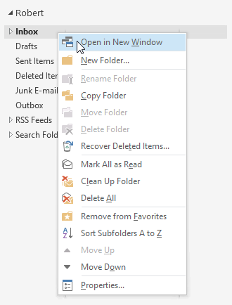 Open in New Window command for a folder