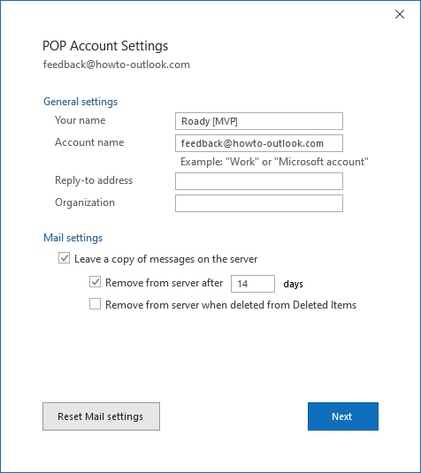 hotmail email outlook settings