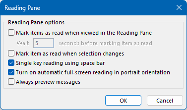 mark message as read outlook 2016