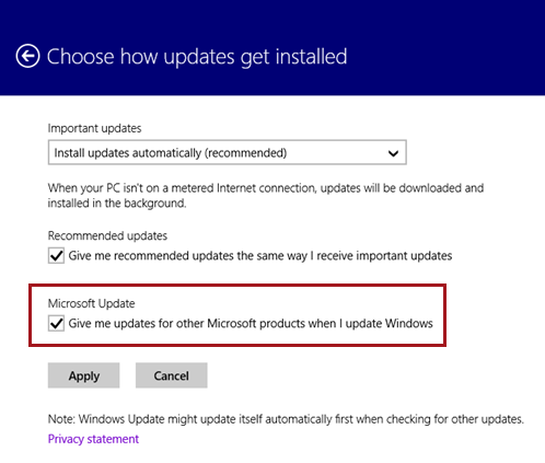 get updates for other microsoft products not working